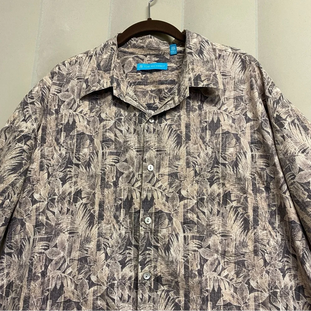 Tori Richard Men’s Button Front Shirt 2XL XXL Hawaiian 100% Cotton Lawn Vacation
